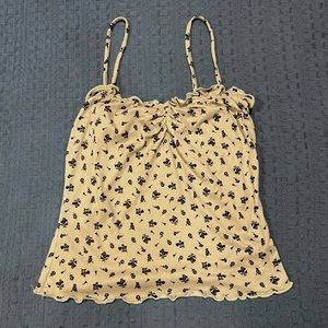 Floral Ruched Tank Top